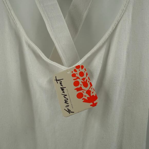 FREE PEOPLE MOVEMENT Prima Shortsie Romper Size Large NWT White Athleisure - Picture 8 of 16